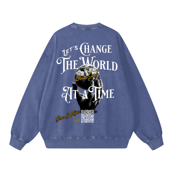 Acid Wash Oversize Sweatshirt