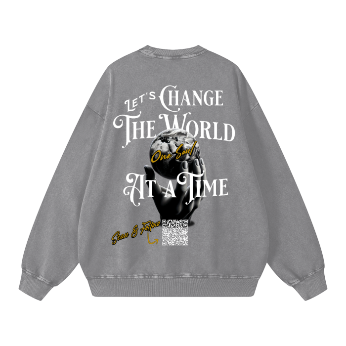 Acid Wash Oversize Sweatshirt